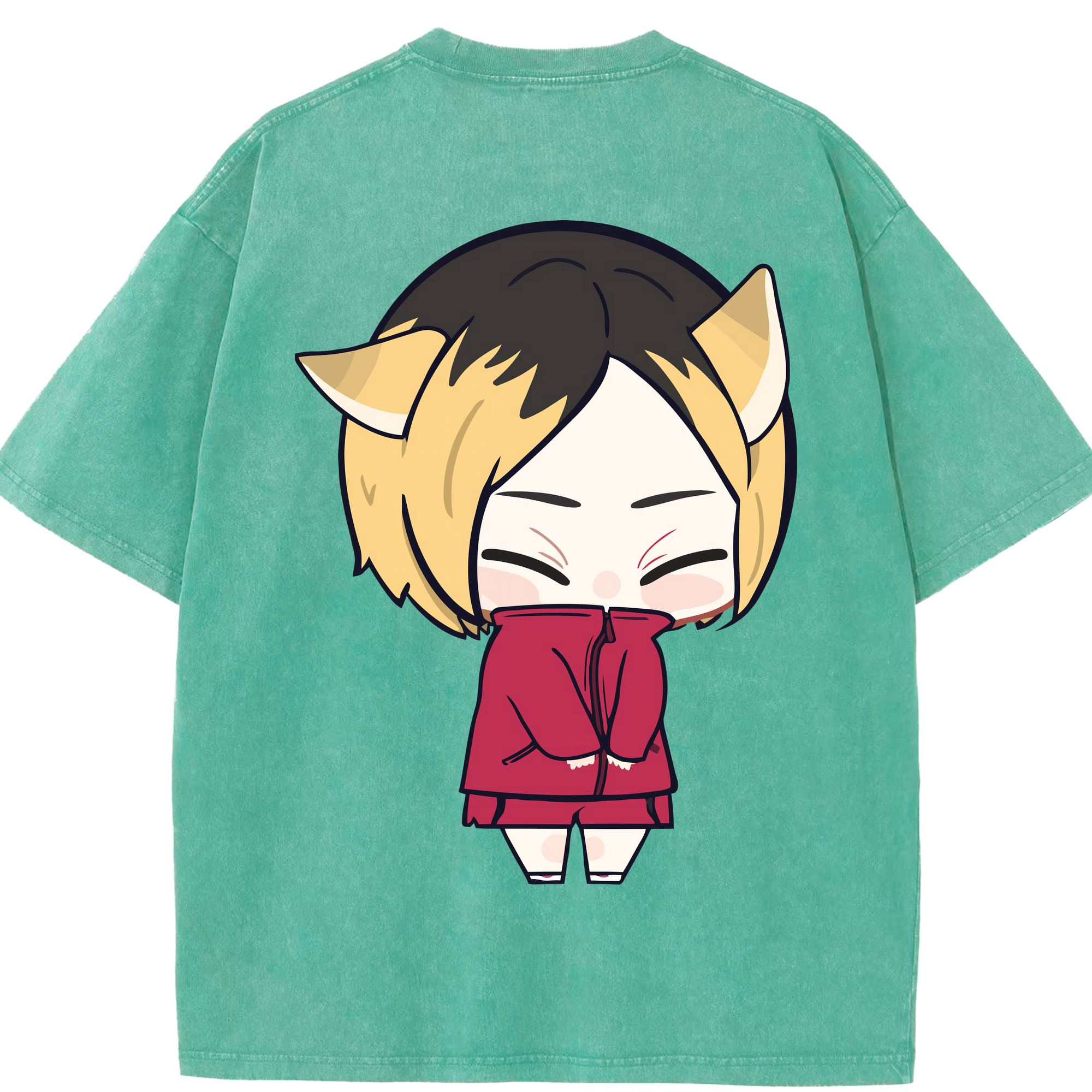 （画像用） ハイキュー!! Haikyu!! 綿100% ヴィンテージ風 半袖Tシャツ（背面プリント）